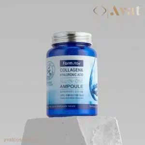 آبرسان و کلاژن ساز فارم استی|farm stay Collagen & Hyaluronic Acid All-in-One Ampole