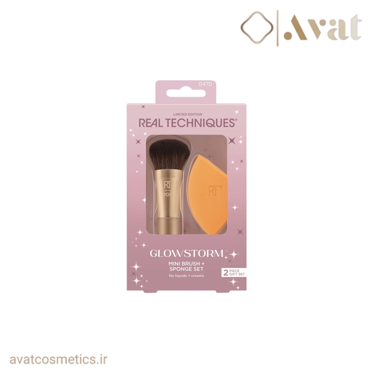 ست اسفنج و مینی براش glowstrom ریل تکنیک‌ | REAL TECHNIQUES Glowstrom Mini Brush+Sponge Set