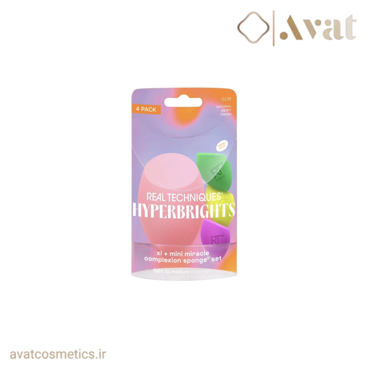 پک اسفنج هایپربرایت XL + مینی میراکل ریل تکنیک‌ |REAL TECHNIQUES Hyperbright XL+Mini Miracle Complexion Sponge