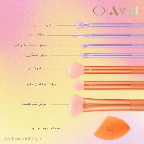 ست براش و اسفنج لول آپ ریل تکنیک | REAL TECHNIQUES Level Up Brush & Sponge Set