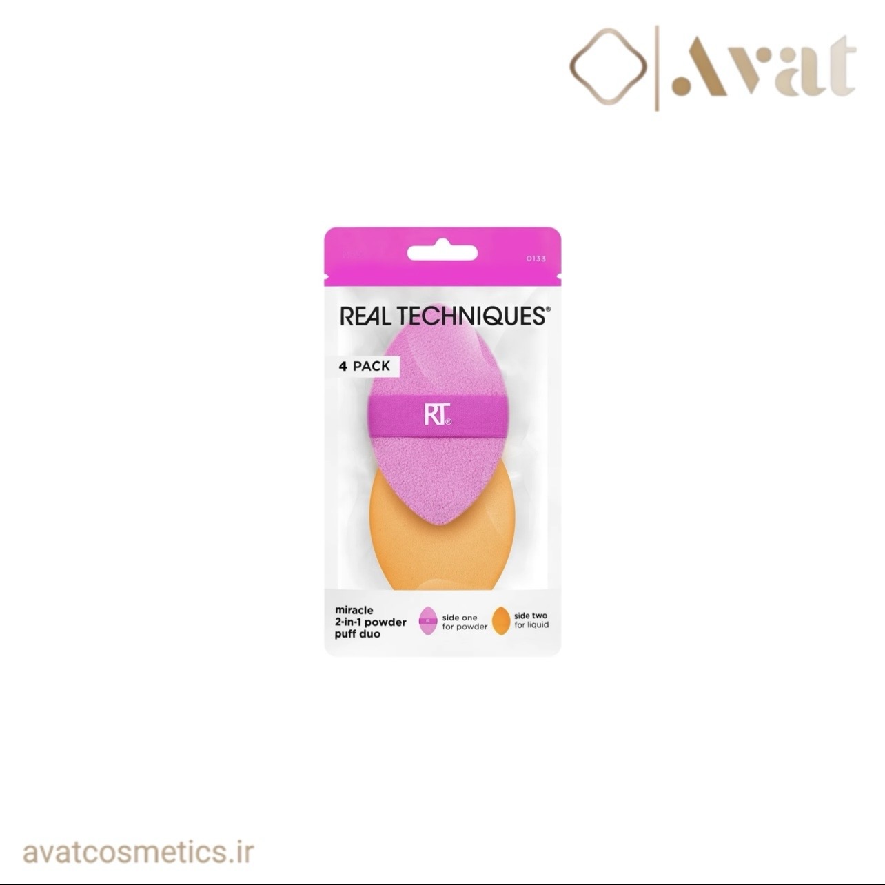 پک پاف دو کاره میراکل ریل تکنیک‌ |REAL TECHNIQUES Miracle 2 in 1 Powder Puff Due