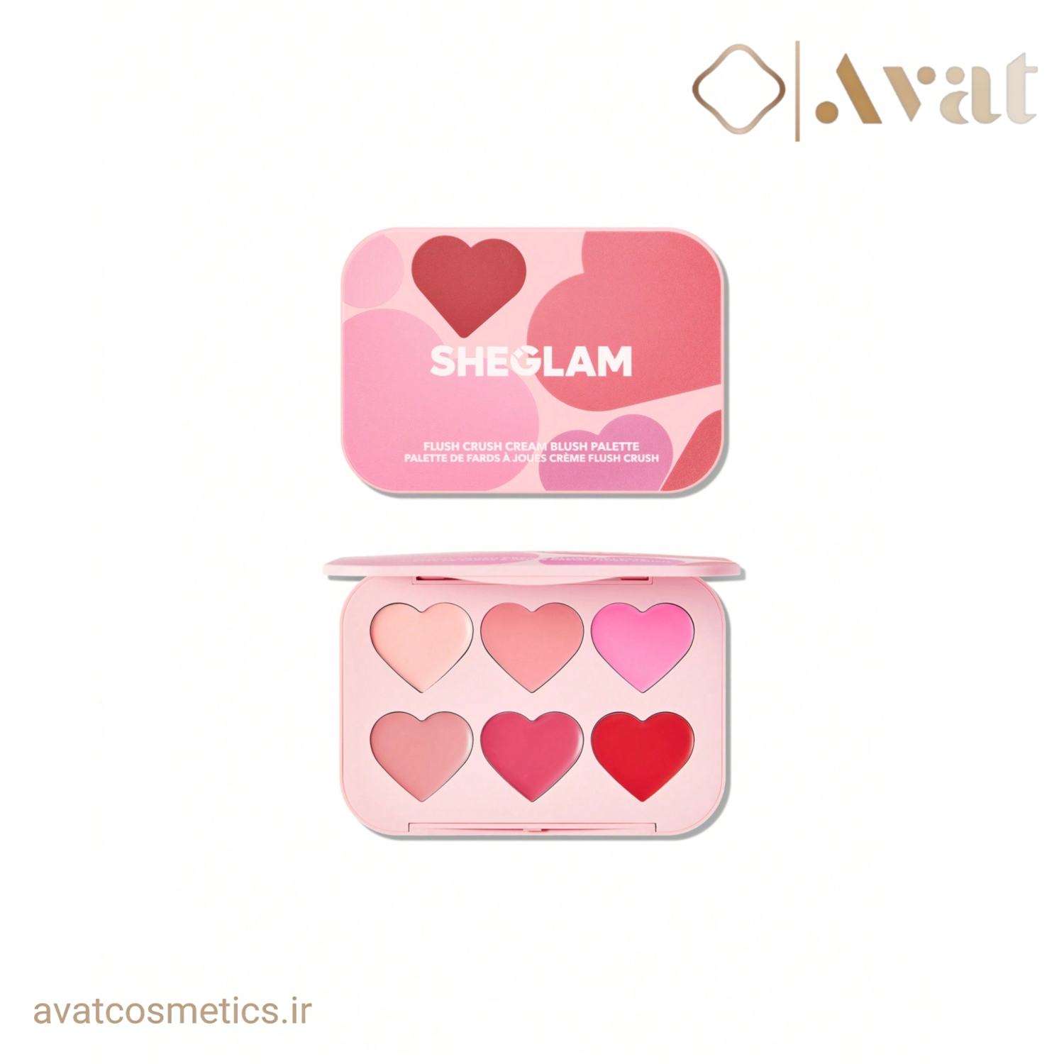 پالت رژگونه‌ کرمی flush crush شیگلم | SHEGLAM Flush Crush Cream Blush Palette